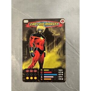 Marvel Power Card Collection Captain Marvel #135 w/ Spider-Man Back 2013 NM/LP